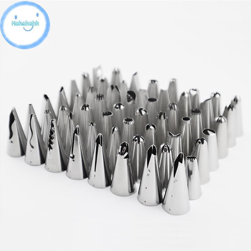 Haha 56 ชิ้นหัวฉีดเค้กเค้กตกแต่งเคล็ดลับชุดครีม Sprinkler เค้ก DIY การสร้างแบบจําลองเครื่องมือ TH