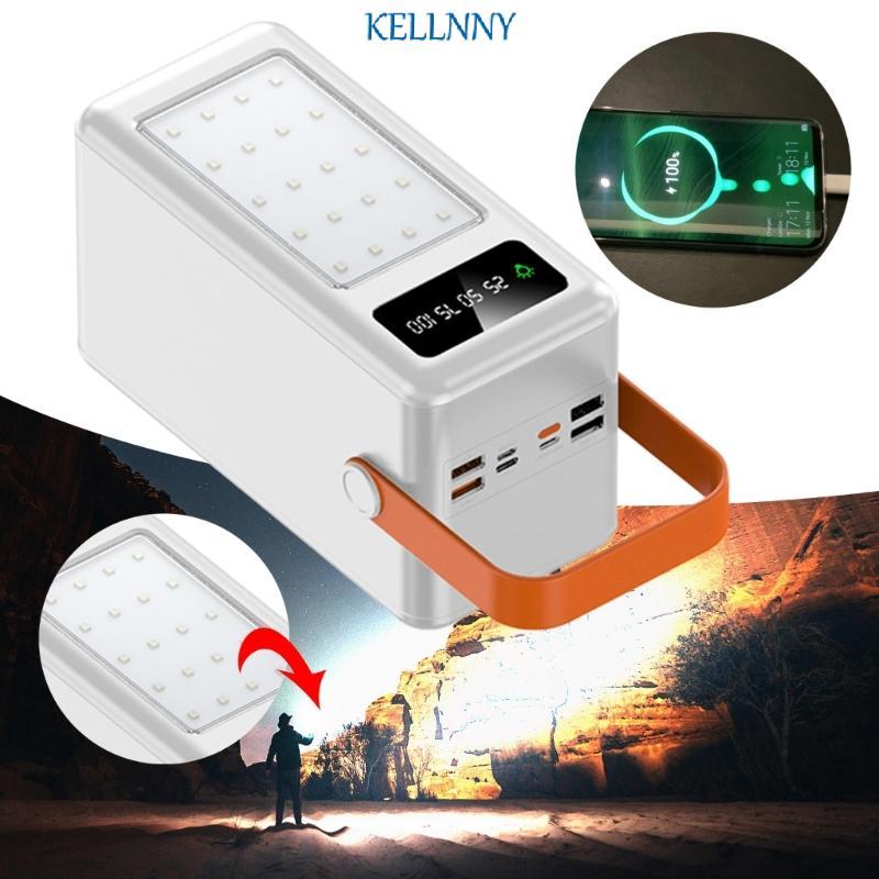 Kellnny DIY 35-Slot 18650 เคสเพียงพร้อมฟังก์ชั่นไฟฉาย LED สําหรับการผจญภัยกลางแจ้ง