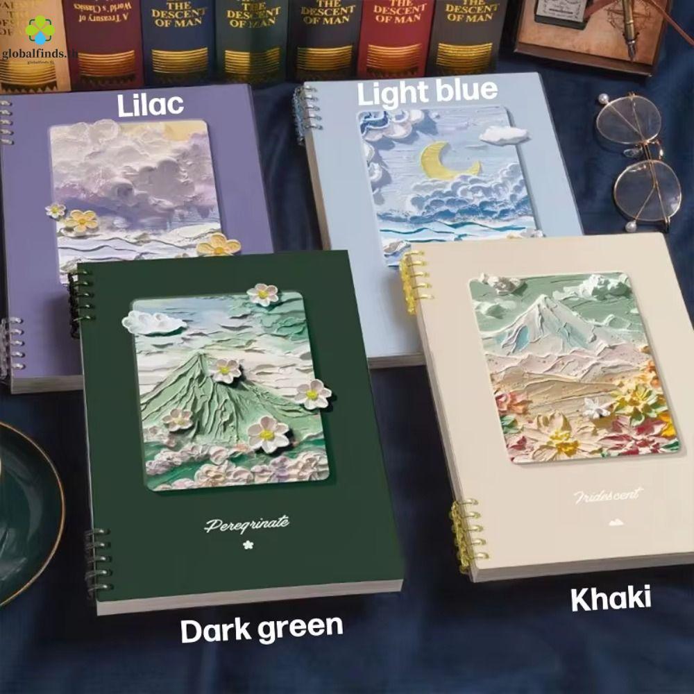 LFIDS หนังสือหลวม, ภาพวาดสีน้ํามัน A5/B5/A4 กระดาษฟิลเลอร์โน๊ตบุ๊ค, สมุดไดอารี่หนาปก Rose Mary Fuide