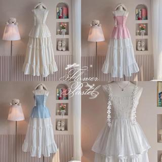 (มีแยกขาย อ่านตัวเลือกก่อนกด)flower look pastel เสื้อ กระโปร…