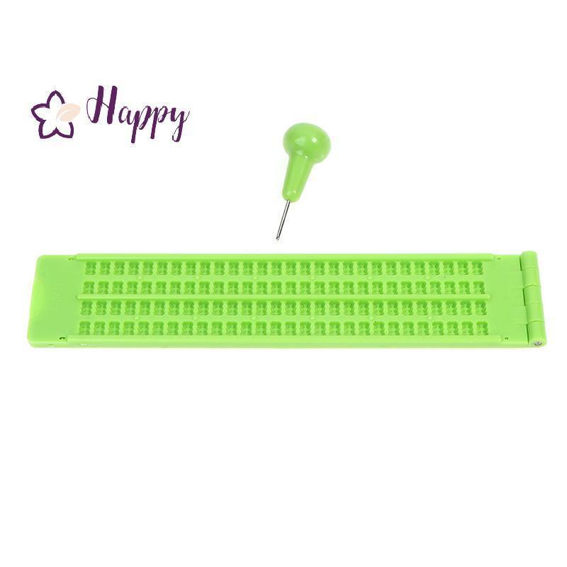 <Happybay> Plastic Braille Writing Slate School Portable Practical With Stylus Practice ลดราคา
