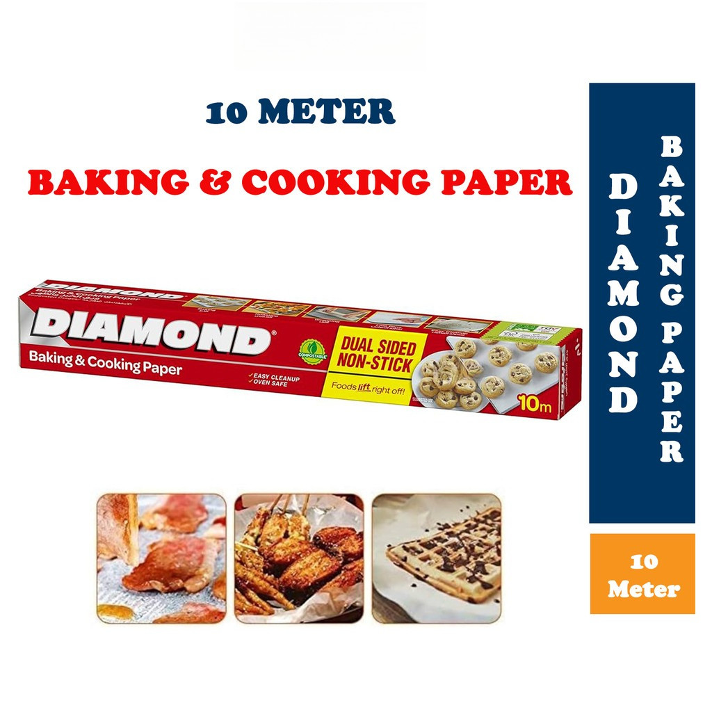 Diamond Baking & Cooking Paper Dual Sided Non-Stick (10 เมตร)