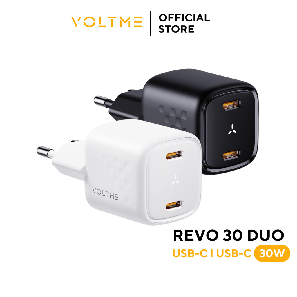 VOLTME REVO 30 DUO CC DUAL-PORT-USB-C 30W Fast Charging [2xUSB-C PORT] อะแดปเตอร์ชาร์จ ชาร์จไว 30 W