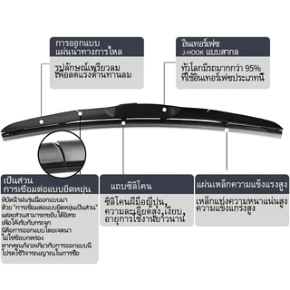 (ด้านหน้า/ด้านหลัง) Honda HRV wiper blade ชุดใบปัดน้ำฝน สำหรับปี 2014-2020 แบบซิลิโคน ใบปัดน้ำฝนแบบโค้ง (banana type) กระจกหลังและกระจกหน้ารถ