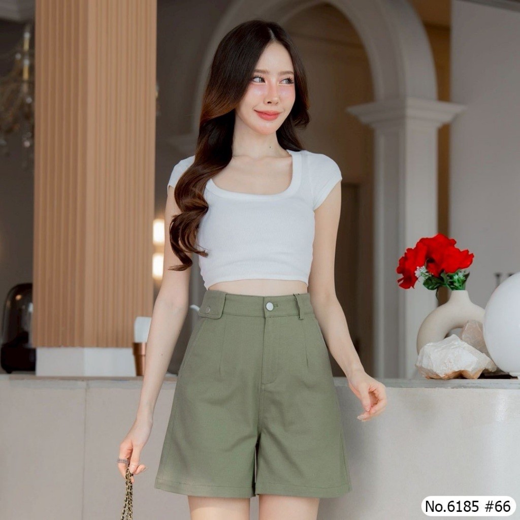 Maristar กางเกงขาสั้น No.6185 ผ้ายืดSpandex งานเกรดห้าง