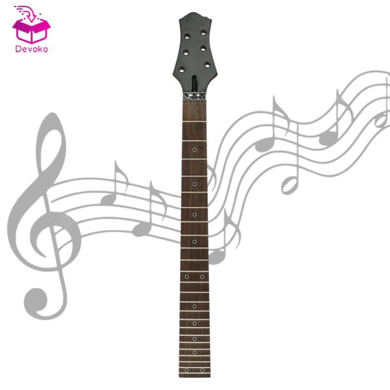 [chiwanji2mf] 24 Fret คอกีตาร์ยังไม่เสร็จ DIY Luthier อุปกรณ์เสริมทดแทน 25.6 Maple คอ Rosewood Fretb