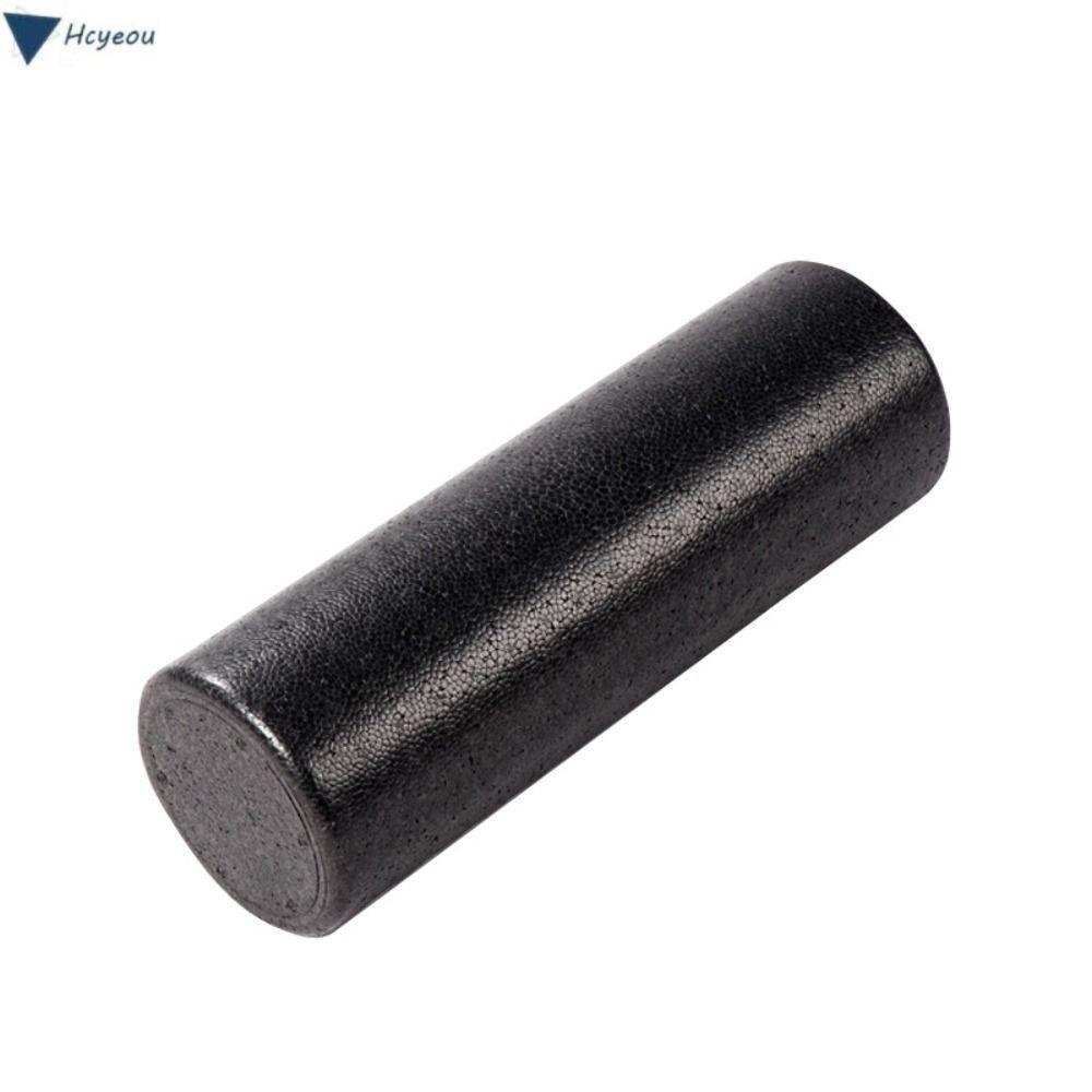 HCYEOU คอลัมน์โยคะ, เพลาโฟมแข็งโฟมความหนาแน่นสูง EPP ลูกกลิ้งโฟมโยคะ, ลูกกลิ้งข้อความสีดําแบบพกพาอเน