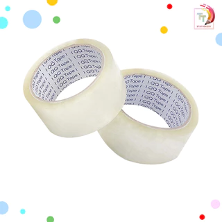 QQ TAPE (คิวคิว เทป) เทปใส เทปขุ่น เทปปิดกล่อง ขนาด 100 หลา หนา 40 / 45 / 47 ไมครอน ( 1 ม้วน )