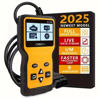OBD2 Scanner Alat Diagnostik Mesin Trouble Code Reader K310 Versi Upgrade Obd2 Scanner, Alat Pembaca Kode Kerusakan Mesin Mobil, Alat Scan Diagnostik Mobil
