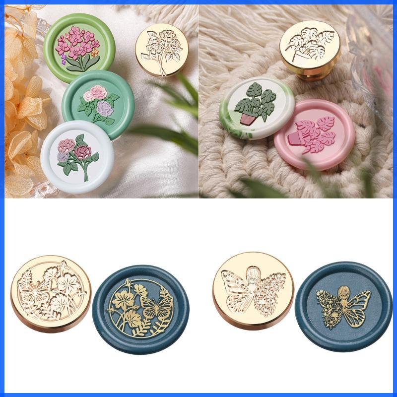 Con Flower Series Wax Seal Stamp for Card Decorative Butterfly Sealing Wax Stamp