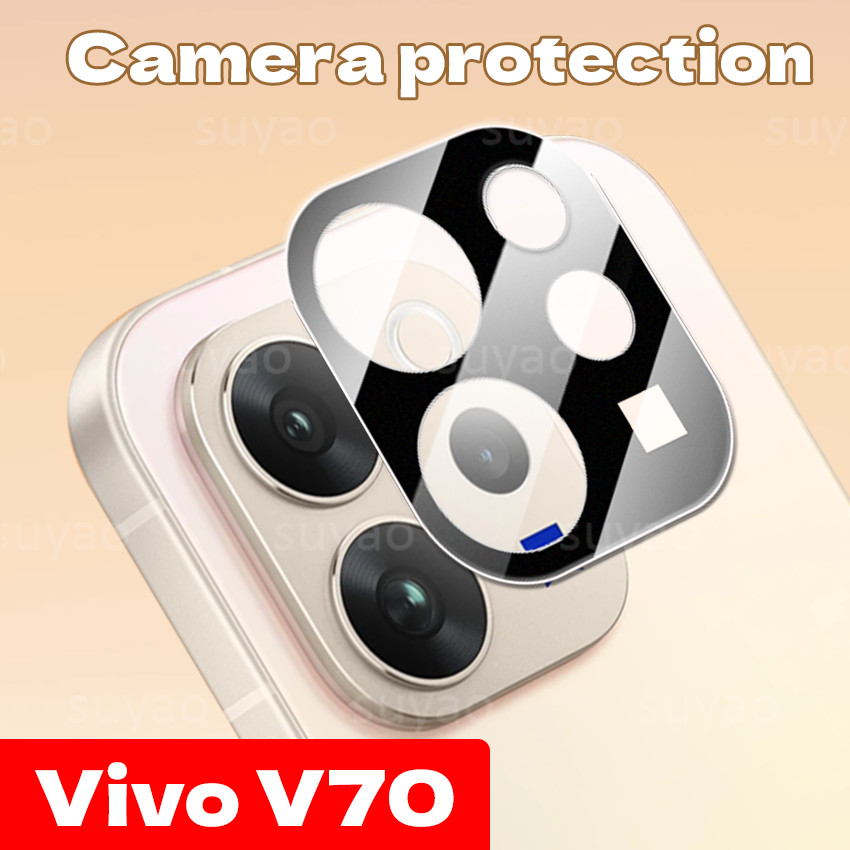 สําหรับ Vivo V70 FE V70FE 2026 เลนส์โทรศัพท์ 3D สีดําป้องกัน HD VivoV70 Lite VivoV70FE VivoV70Lite VivoV60 V60 กระจกนิรภัยป้องกัน 9H กล้องฟิล์มความแข็ง Anti Scratch ฝาครอบ