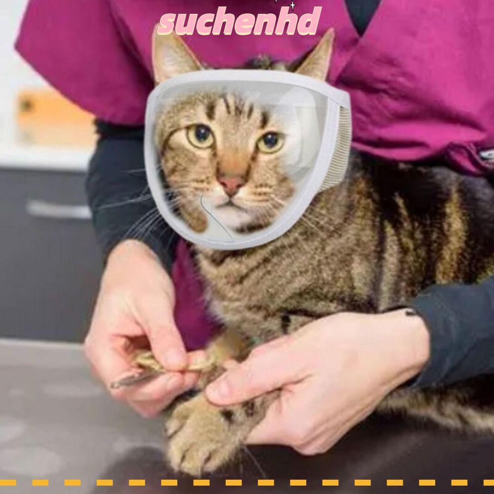 SUCHENHD Cat Muzzle Chewing Safety Anti Bite Transparent Mouth Guard
