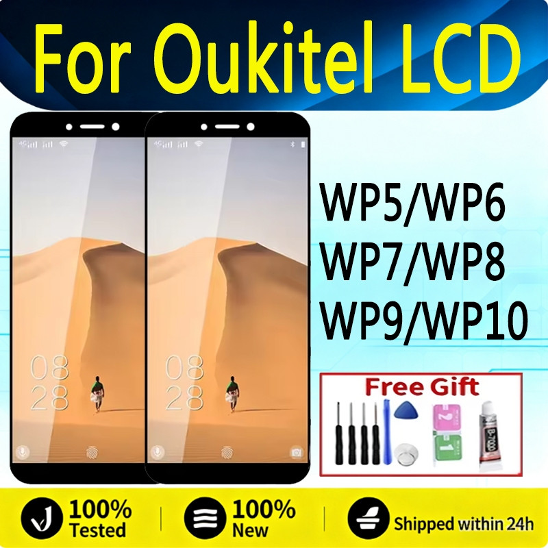 สําหรับ LCD Oukitel WP5 WP6 WP7 WP8 WP9 WP10 Pro จอแสดงผล Touch Screen Digitizer Assembly เปลี่ยน