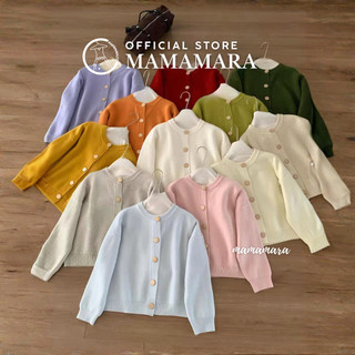MAMAMARA - 12 WARNA | Cardigan Rajut Basic Kancing Besar Soft Knit Atasan Daily Simple
