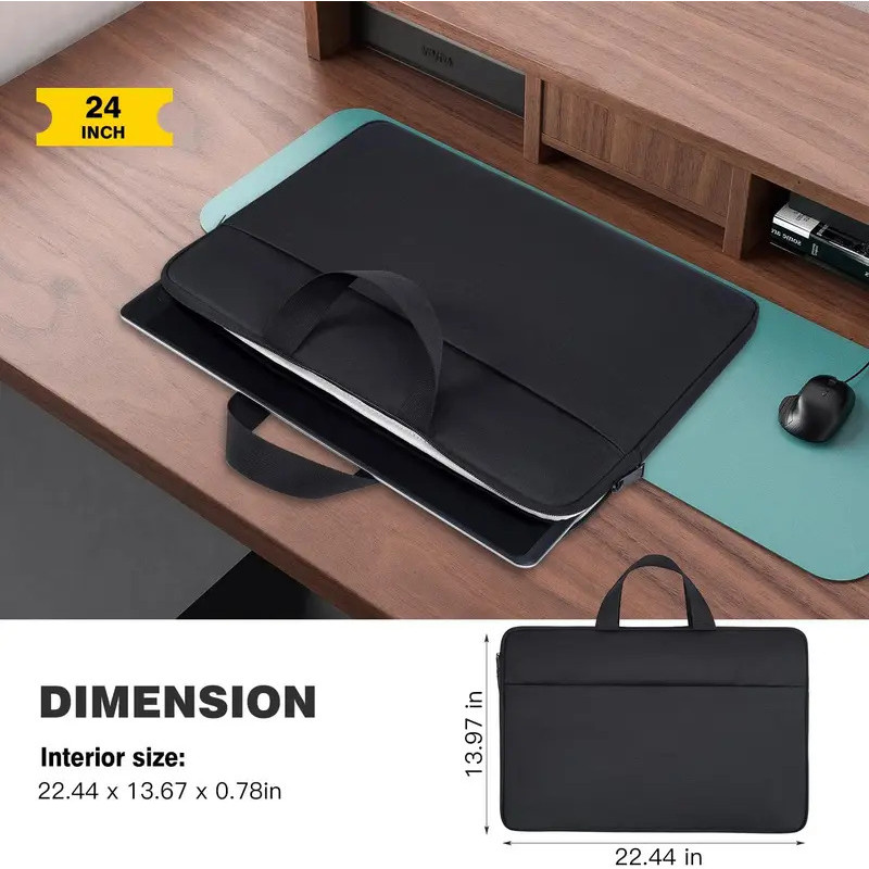 UPERFECT กระเป๋าแล็ปท็อป 22 นิ้วสําหรับจอภาพแท็บเล็ตโน้ตบุ๊คพร้อมความจุขนาดใหญ่ที่จับทนทาน-ที่เก็บอุ