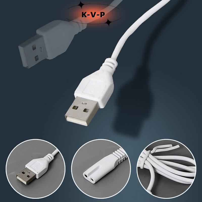 สายชาร์จ USB ชุดมีรูทองแดงไฟฉาย5V ที่โกนหนวดปัตตาเลี่ยนลวด1.8รูเดียว