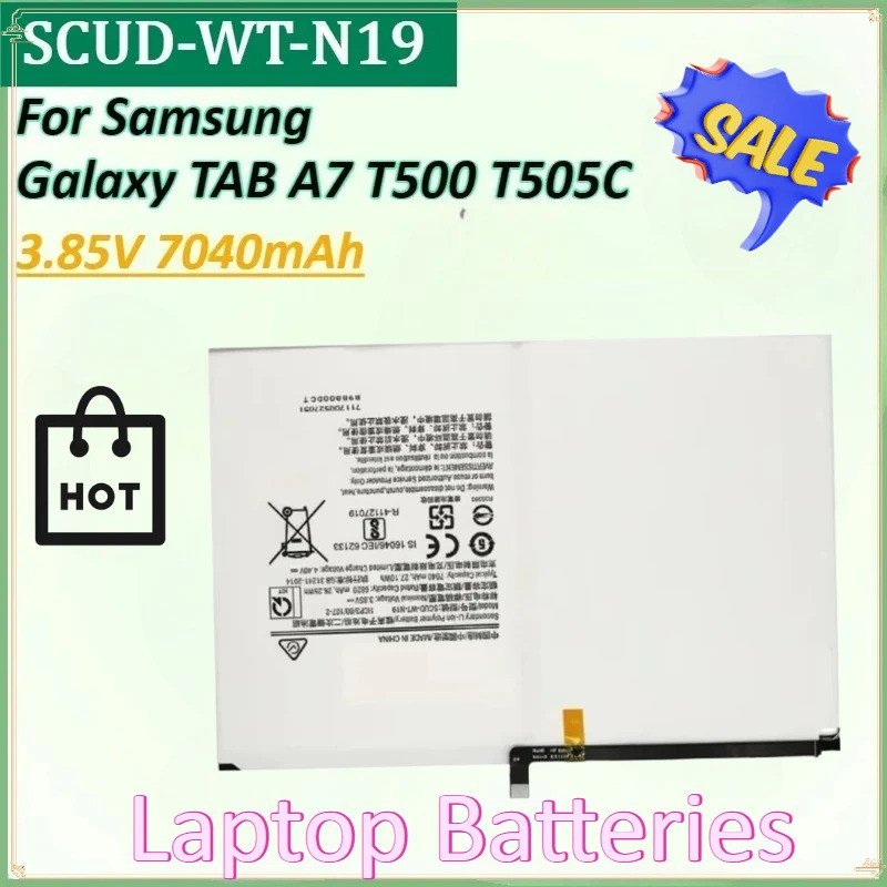 เปลี่ยนแบตเตอรี่แท็บเล็ต SCUD-WT-N19 3.85V 7040mAh สําหรับ Samsung Galaxy Tab T505N T505C A7 10.4 (2