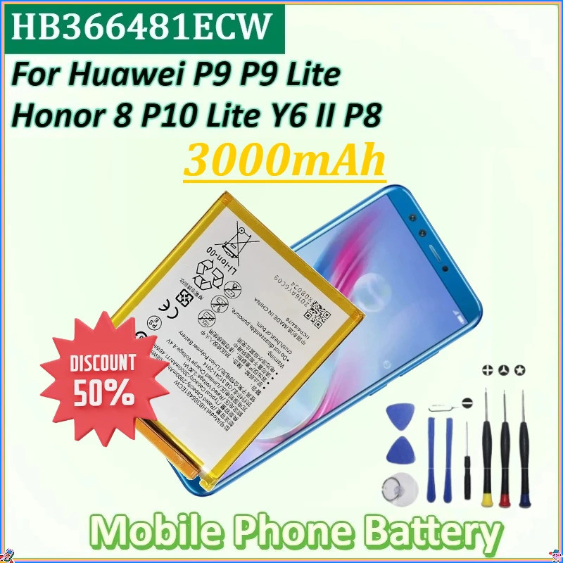 สําหรับ Huawei P9 P9 Lite Honor 8 P10 Lite Y6 II P8 Lite 2017 P20-Lite Honor 5C Ascend P9 HB366481แบ
