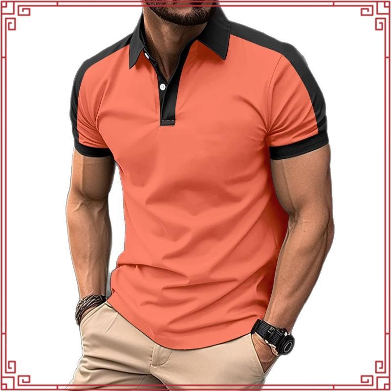 EAGLADE เสื้อยืดโปโลผู้ชายคอปกสําหรับ Man PLS-11D สีแดงแตงโคน K11