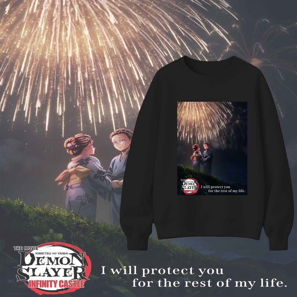 Demon Slayer Infinity Castle Trailer Crewneck | Unisex Anime Pullover | Soft Fabric, Epic New Arc St