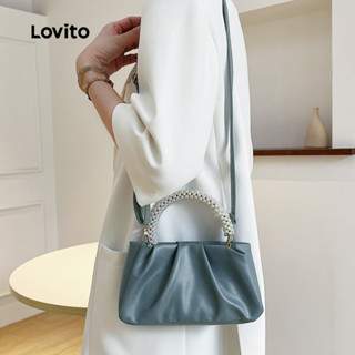 Lovito กระเป๋าไหล่เล็กประดับไข่มุกสําหรับผู้หญิง LFA104016