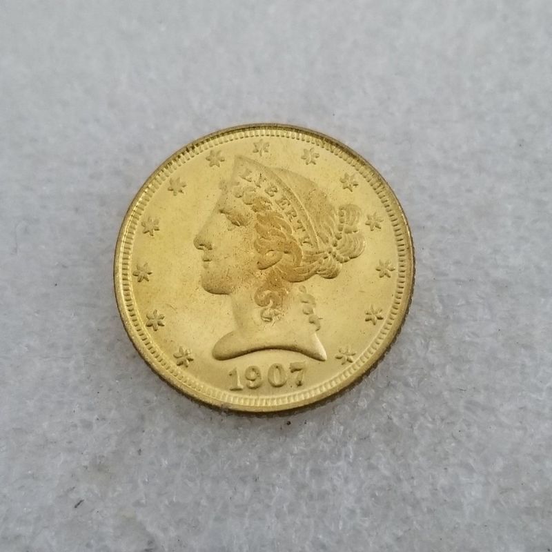 Cx Copper Coins Old Goods Premium Gold Coins Clad Pulp Good Appearance Complete 1907 American Gold C