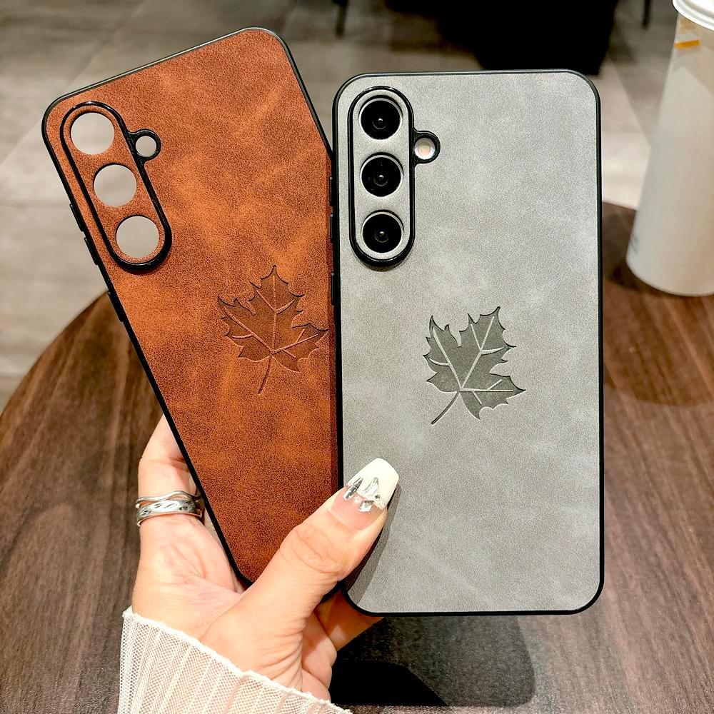 SAMSUNG หรูหราRetroหนังเคสโทรศัพท์เหมาะสําหรับSamsung Galaxy A56 A55 A54 A52 A53 A36 A15 A16 5G 4G S