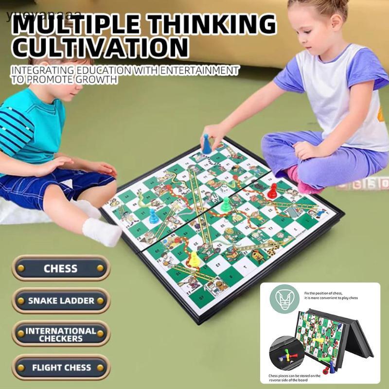 Yueyanaaa Desktop Folding Snake Ladder Board And Game Family กระดานหมากรุกแบบพกพา ns Originalnnคอเต่