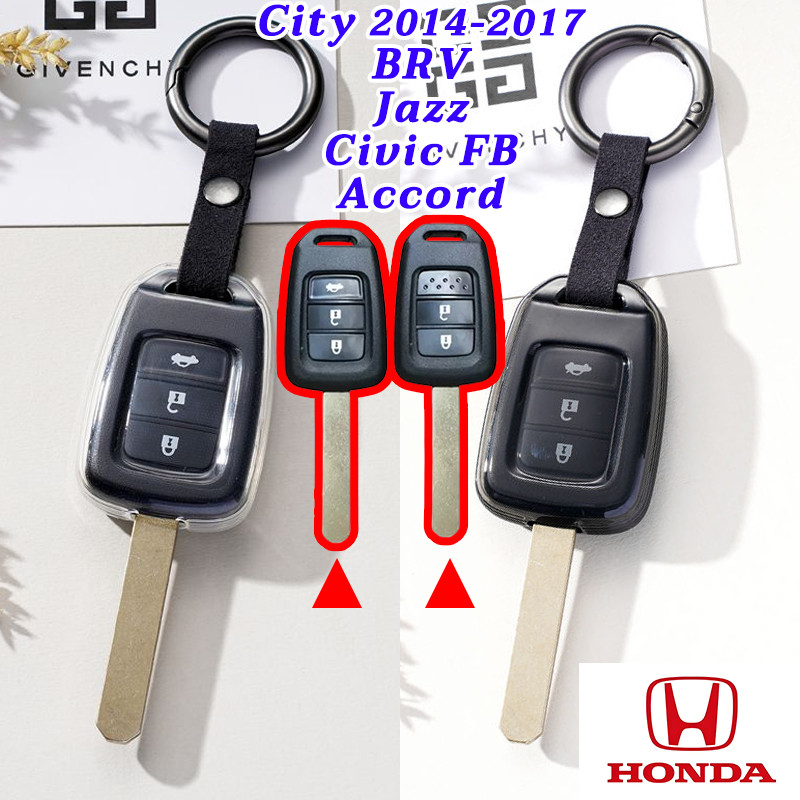 HONDA BRV 2016 City 2014-2017 เคสกุญแจรถใส Accord Jazz Civic FB ที่จับตรง ที่ใส่กุญแจ BRV City ปลอกกุญแจใบมีดเก่า