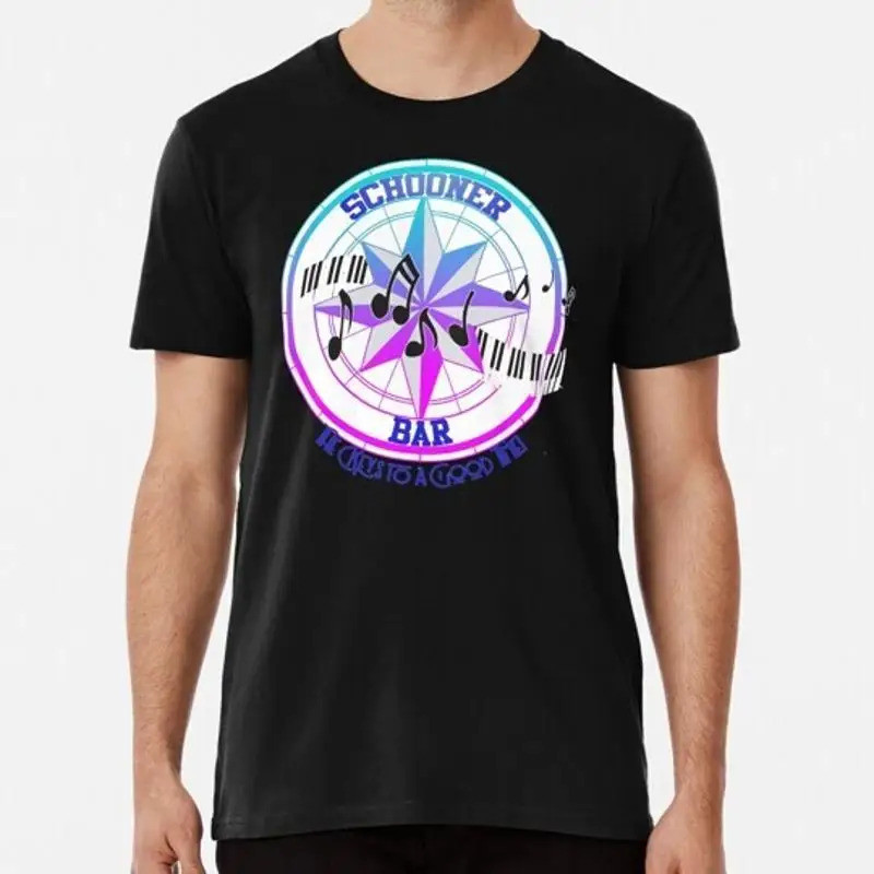 เสื้อยืด Schooner Bar Royal Caribbean Cruise Piano Cocktails ขนาด S ถึง 5XL ผลิตในอเมริกา