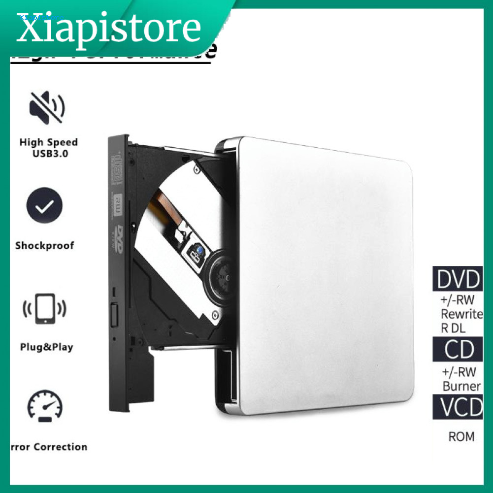 [Xiapistore] ไดรฟ์ภายนอก USB 30 DVD-ROM CD-RW DVD-RW Burner Player Reader สําหรับแล็ปท็อปพีซี