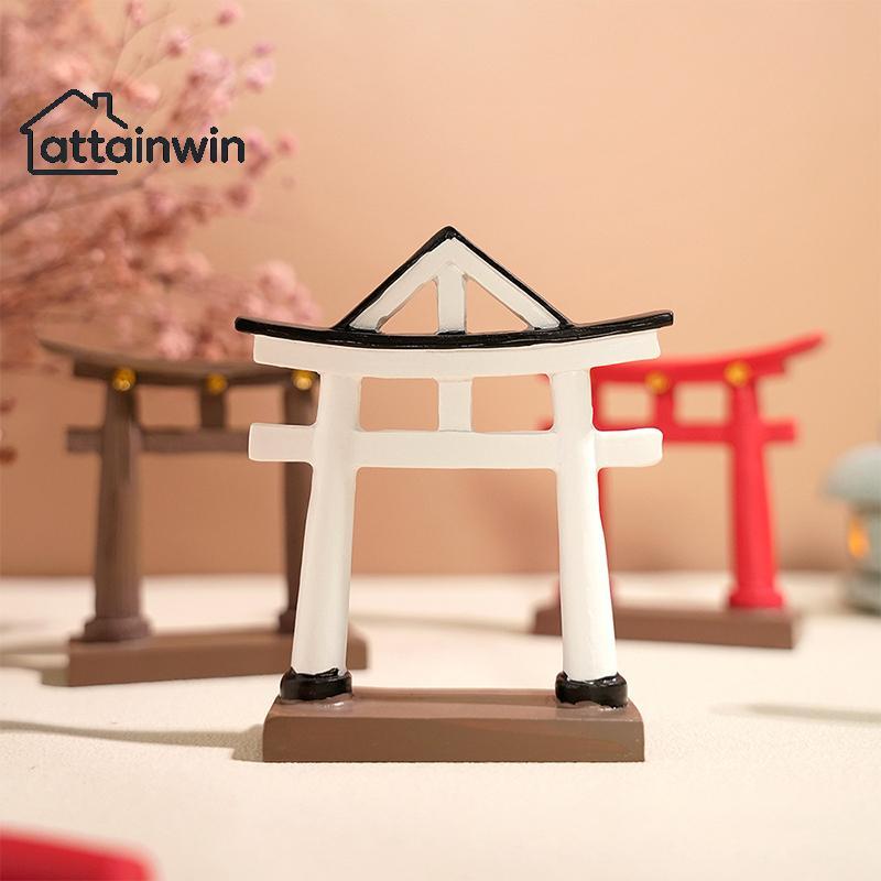 Attainwin Miniature Torii Gate ญี่ปุ่น Shinto Temple Garden เอเชียสถาปัตยกรรมรุ่นบอนไซ Zen Garden เค