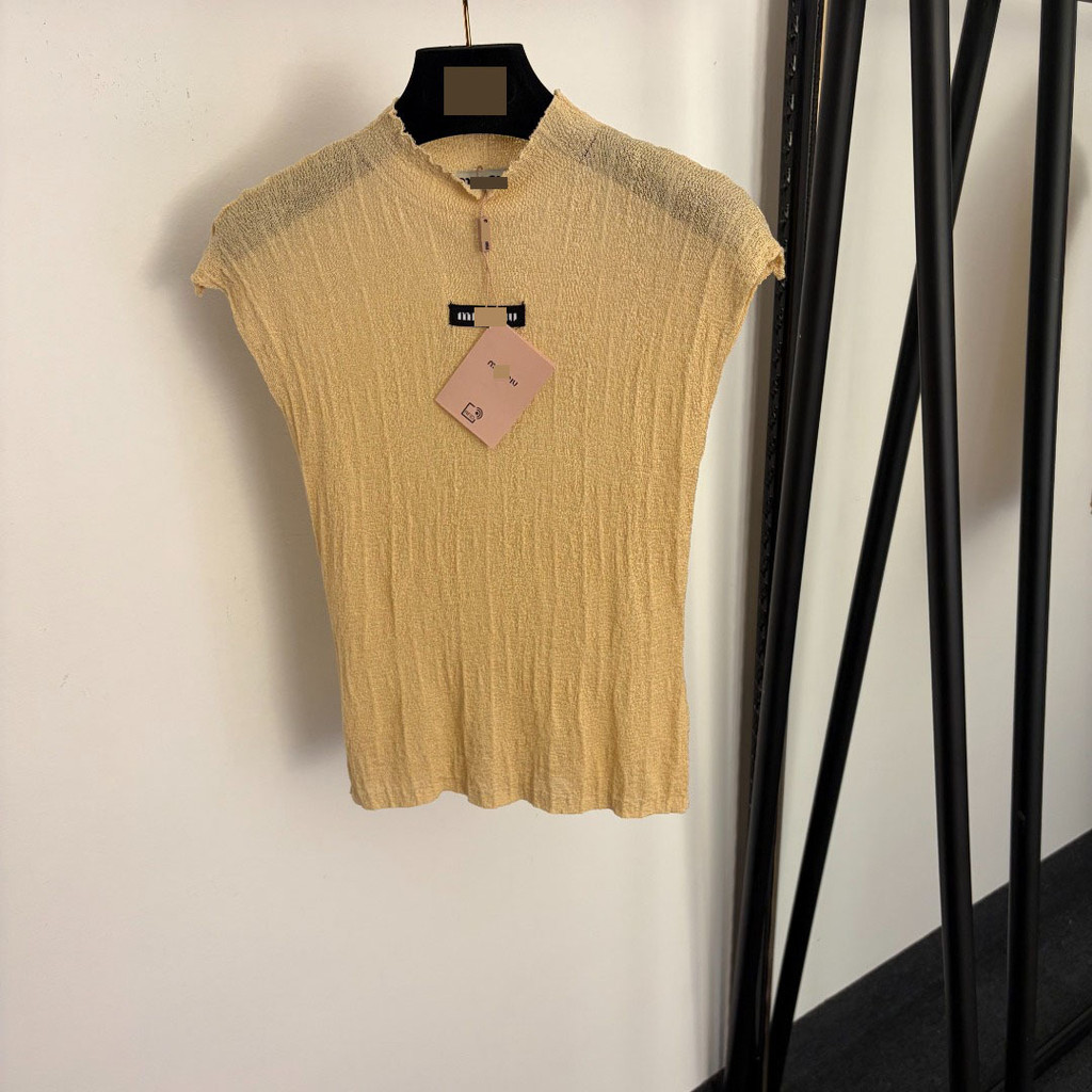 M * IU Temperament Slim-fit Sweet Dopamine Slimmer Look Cute Hot Girl Label Letter Wide Shoul