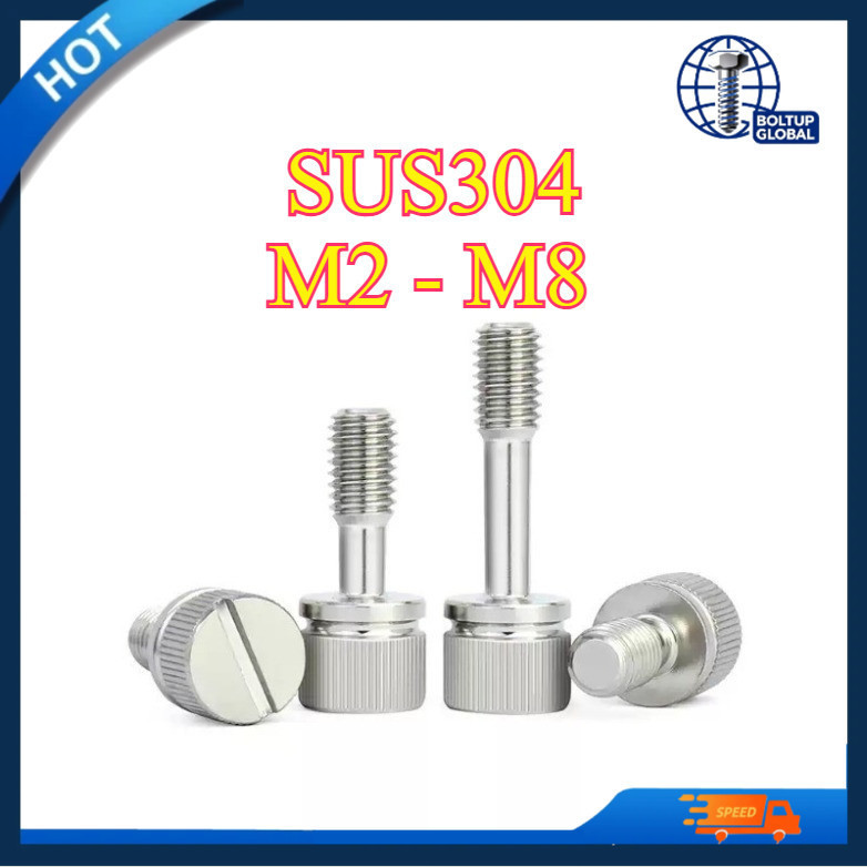 304 สแตนเลสสตีลหลวมสกรู GB839 one-slot knurled มือสกรู anti-loose สกรู M2/M2.5/M3/M4/M5/M6/M8PH-MB