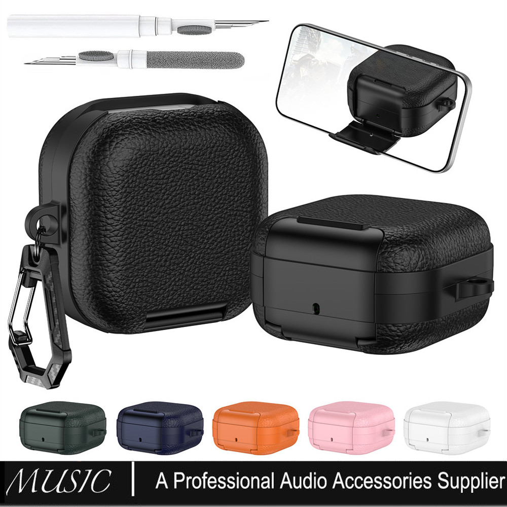 พร้อมขาตั้งโทรศัพท์ซองหนังสําหรับ Samsung Galaxy Buds 4 Pro/ Buds 4 (2026) / Bud 3 Pro / Buds3 / Bud