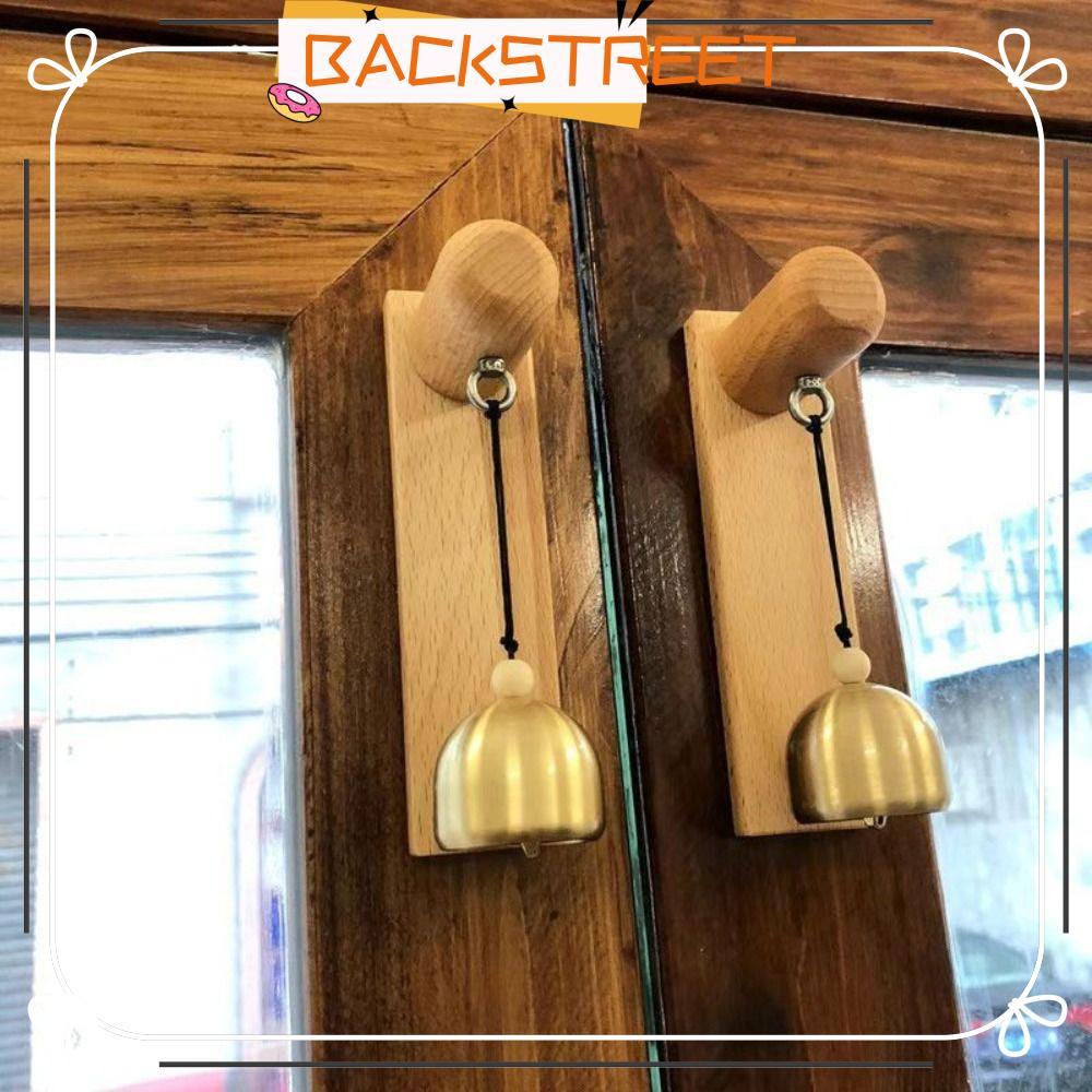 BACKSTAGE Shopkeepers Bell, Door Opening Wooden Door Bell, Elegant Hanging Decorative Japanese Style Delightful Sound Wind Chime for Business Garden