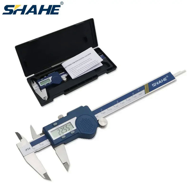 SHAHE Vernier Caliper อิเล็กทรอนิกส์ 150 มม.Vernier Calipers ไมโครมิเตอร์เหล็ก Vernier Caliper Messs