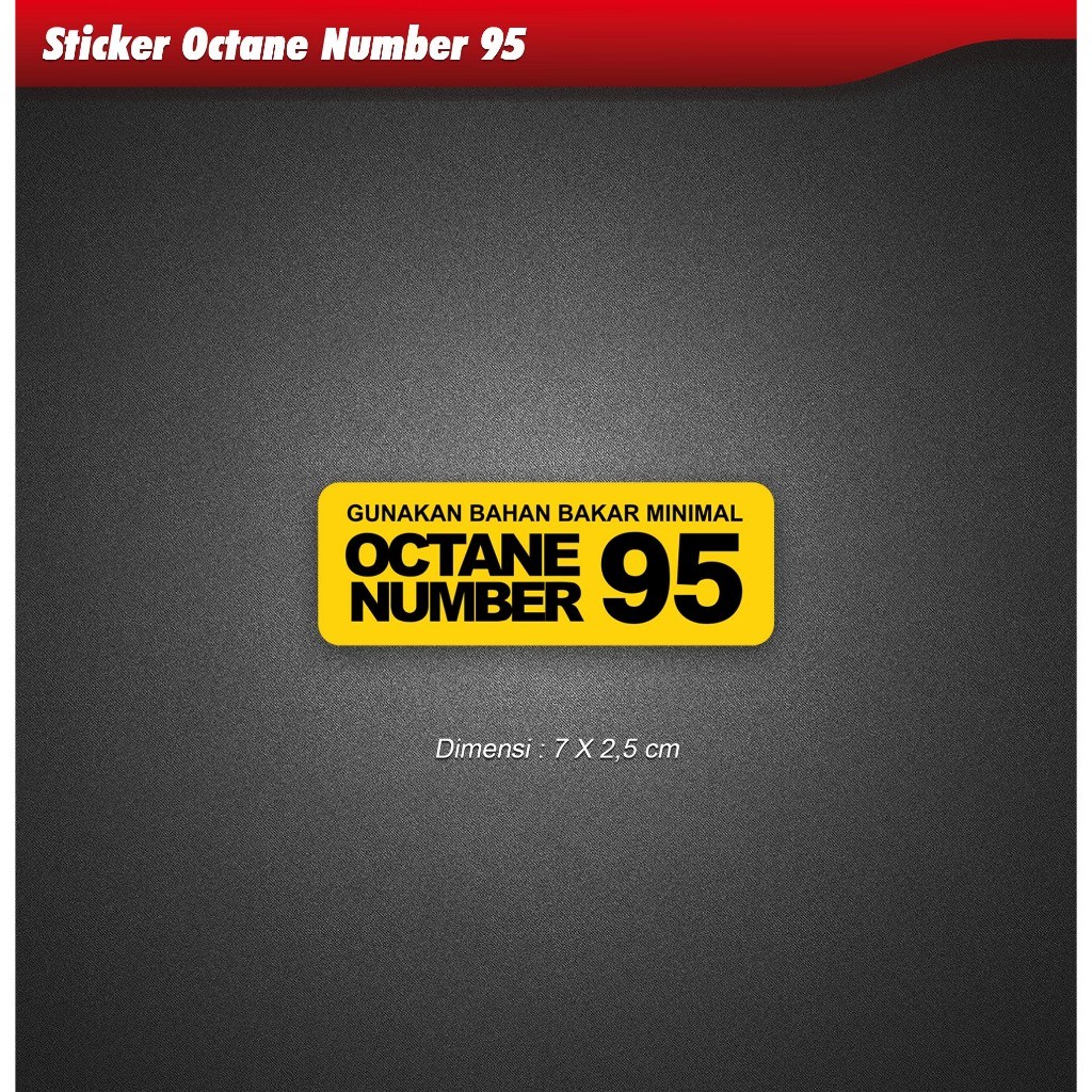Fuel Octane Number 95 Sticker สติ๊กเกอร์ไวนิล สติ๊กเกอร์ติดรถ กันน้ํา คุณภาพทนแดด สินค้า-GEN665-MOTS