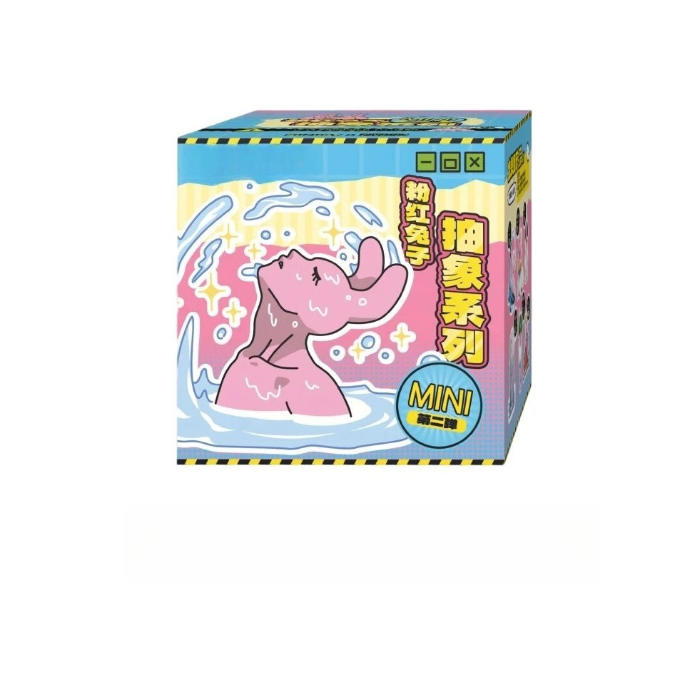 My Friend Rabbit Abstract Series V2 Mini Blind Box ตุ๊กตากระต่ายสีชมพูการ์ตูน Decor ของเล่นตลกสําหรั