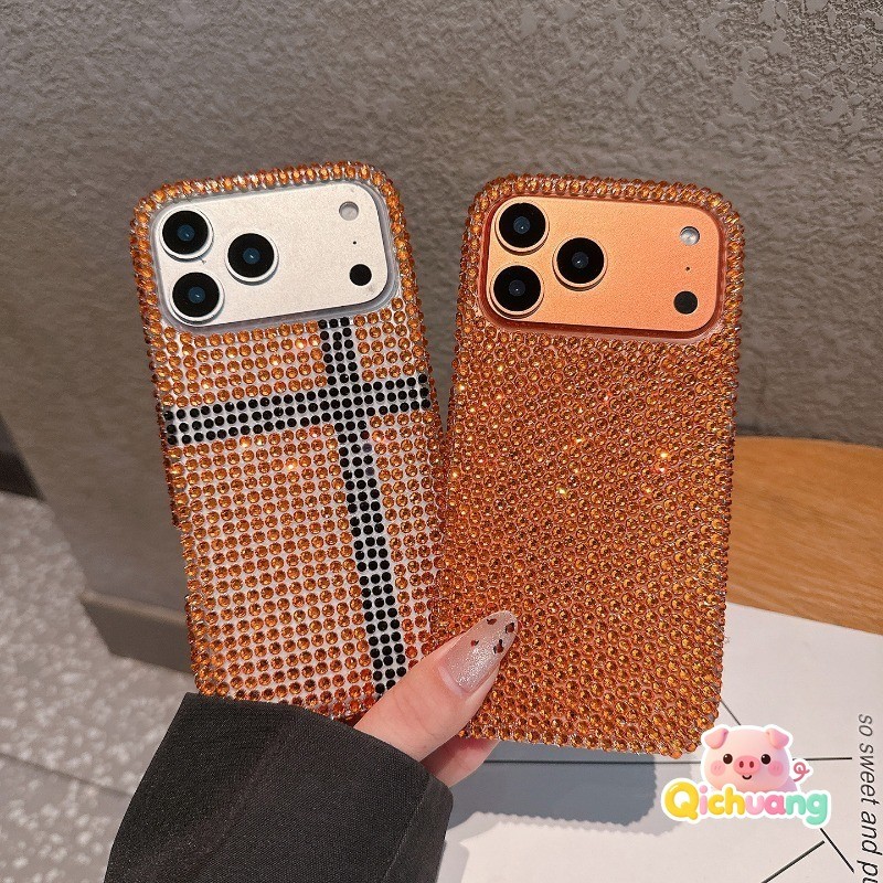 Vibrantสีส้มRhinestoneสําหรับOPPO A54 A53S A53 A52 A40 A40M A39 A38 A37 A36 A35 A31 A18 A17 A17K A16