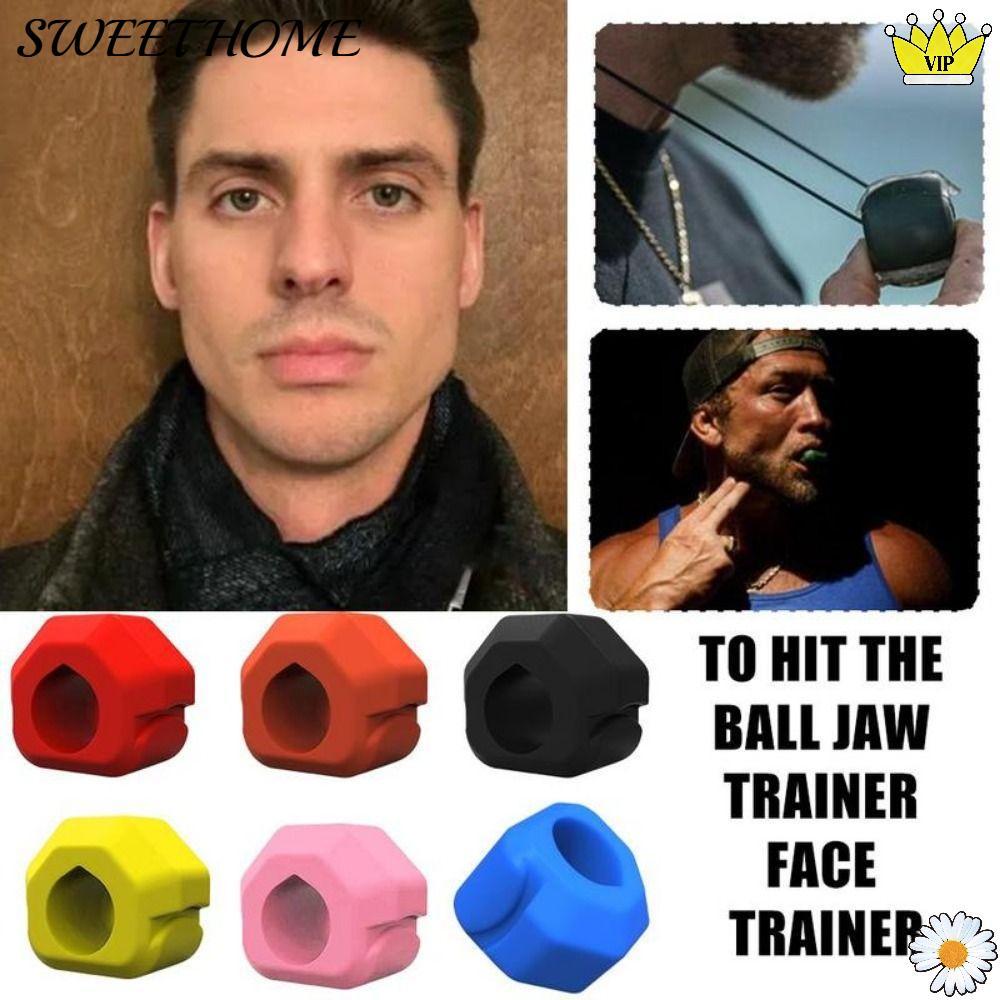 SWEETHOME Jawline Exerciser, Gum Tablets BPA Free Jaw Trainer, Anti-stress Silicone Exerciser Shaper