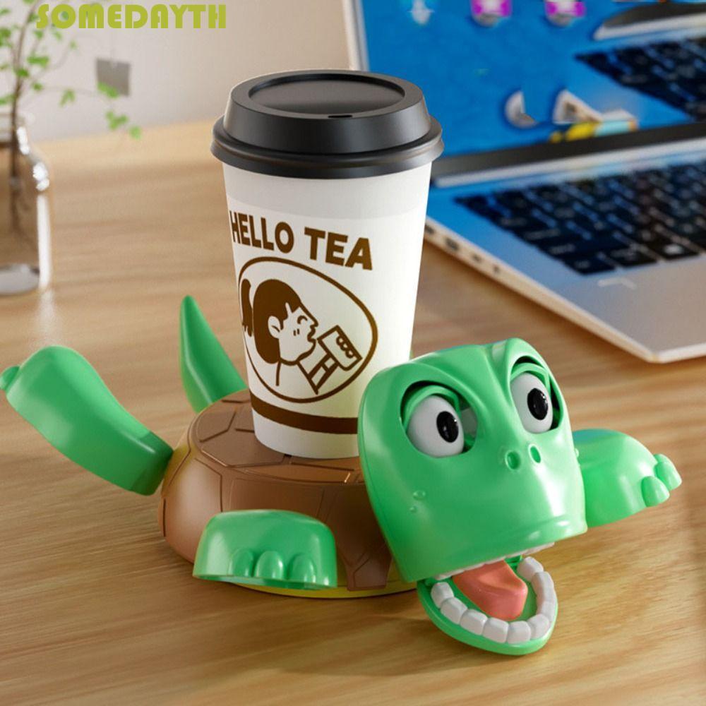 SOMEDAY Turtle Cup Pad Quirky Toys, Frightened Turtle Press Panicked Turtle Coaster, Funny Expressio