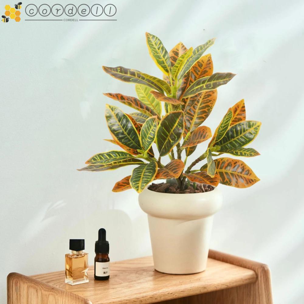 CORDELL Tropical Banyan Tree, 35 ใบเหมือนจริงประดิษฐ์ Ficus Tree, จําลองพืชพลาสติกขนาดใหญ่ปลอม Ficus