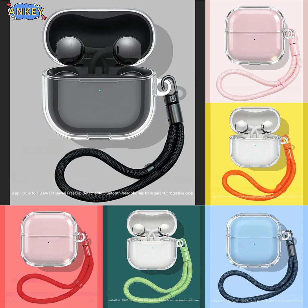 เคสใสสําหรับ Huawei FreeClip 2 หูฟัง Scratch-Resistant น้ําหนักเบา Clip-on Protector Shock-Absorbing