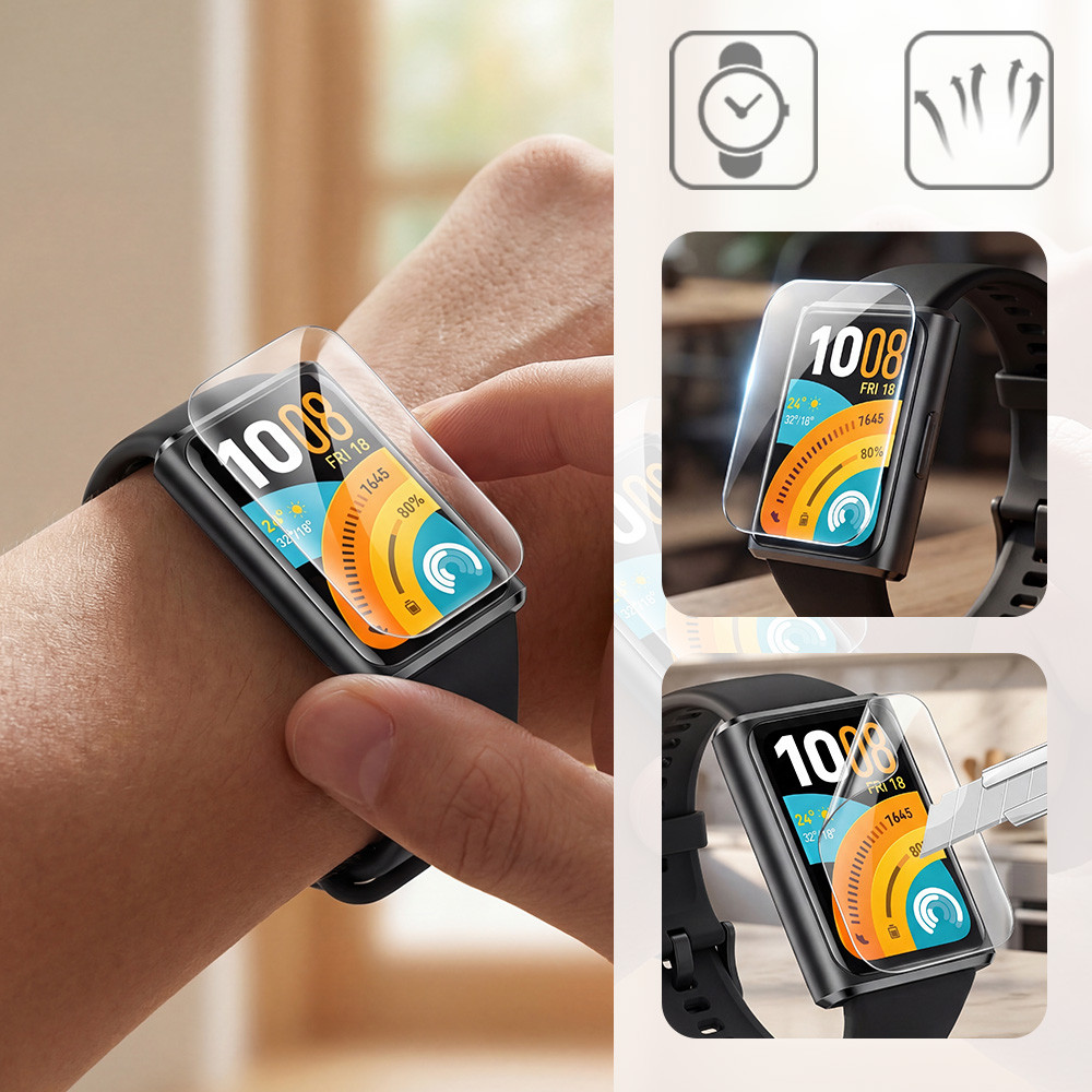 9D กระจกนิรภัย/ฟิล์มนุ่มสําหรับ Huawei Band 11 Anti Gores ป้องกันหน้าจอ Accesories สําหรับ Jam Tangan Smartwatch Huawei Band 11 Pro