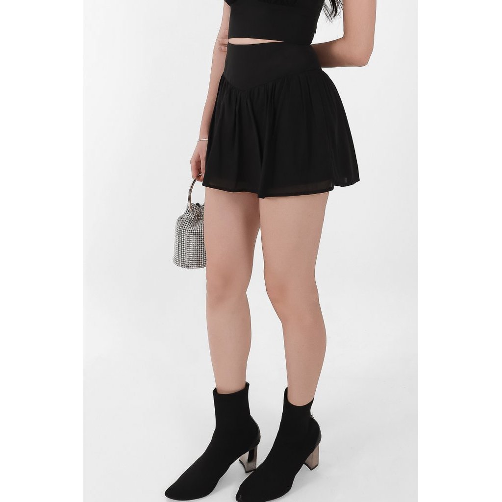 Camila Co-ord Skorts สีดํา