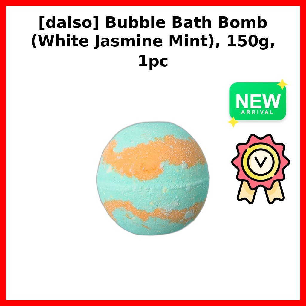 [daiso] Bubble Bath Bomb (White Jasmine Mint), 150g, 1pc / Korean Bubble Bath Bomb / Fizzy Aromatic 