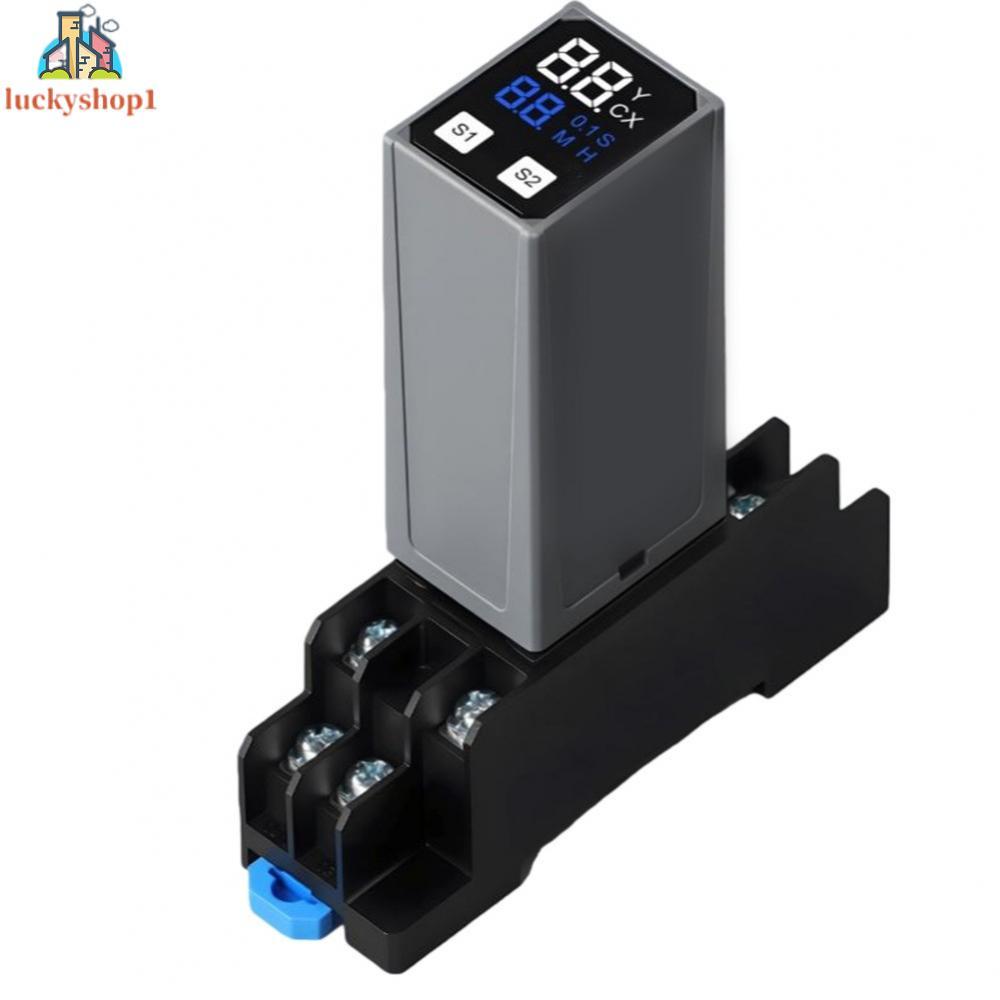 Mini H3Y2 H3Y4 รีเลย์เวลา Dual LCD 0.1s-99H เปิด Delay ACDC24 220V 250VAC 5A