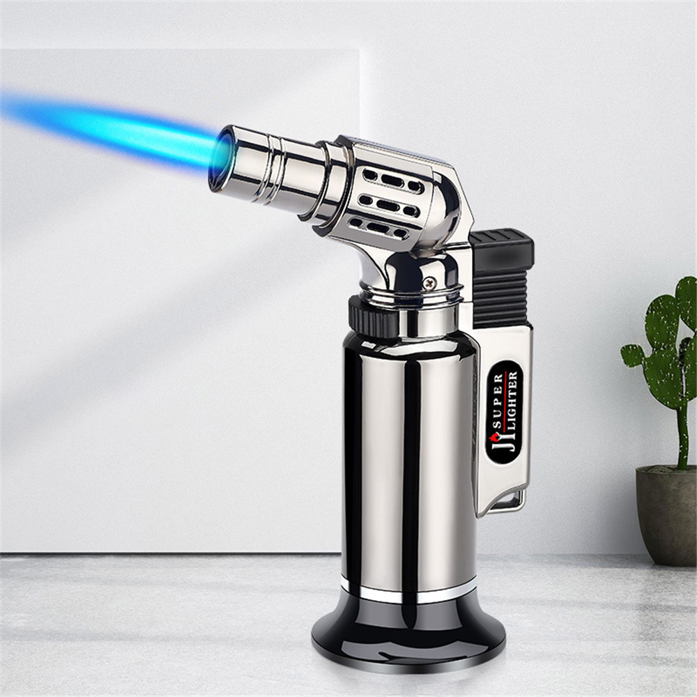 Metal Windproof Turbo Gas Lighters Welding Torch Kitchen Cooking Adjustable Flame Powerful Spray Gun