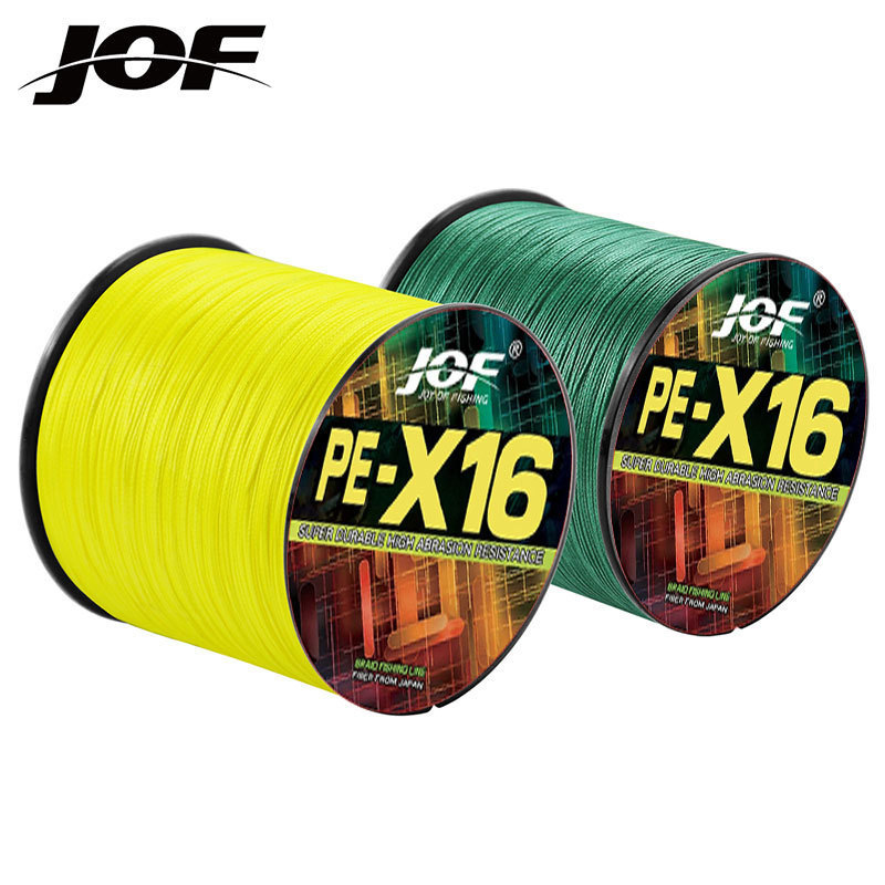 JOF 300M 16 Strands สายตกปลาถัก Abrasion ทน Zero Stretch PE Line PE สายตกปลา